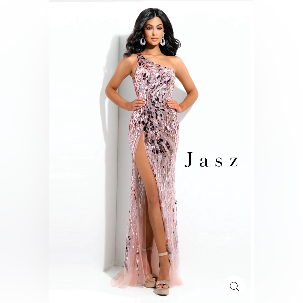 Jasz Courture 7302 Pink Dress Size 4